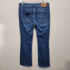 Sweet Mid Rise Boot Cut Ankle Length Blue Jeans Size 6/28 A FLAWS DiMPLING